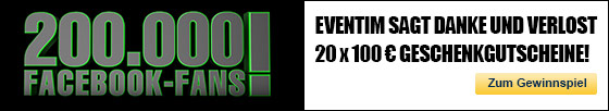EVENTIM bei Facebook - 200.000 Fans - Gewinnspiel