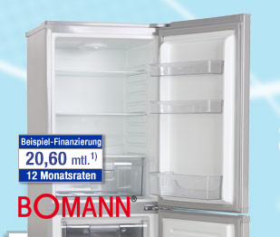 Bomann KG 309 K&uuml;hl- und Gefrierger&auml;t, silber 