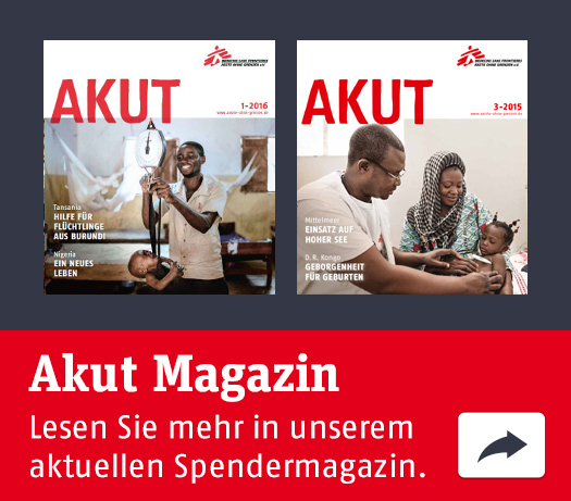 Lesen Sie in der aktuellen Ausgabe unseres Spendermagazins Akut.