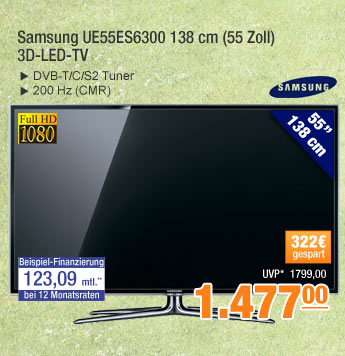 Samsung UE55ES6300 138 cm
                                          (55 Zoll) 3D-LED-TV
