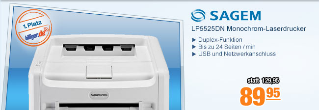 Sagem LP5525DN
                                            Monochrom-Laserdrucker