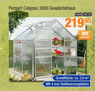 Pergart Calypso 3000 Gew&auml;chshaus