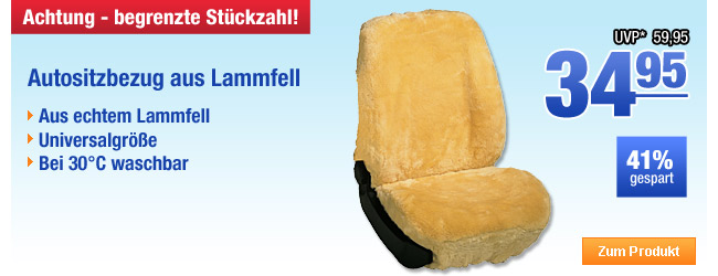 Autositzbezug aus Lammfell 