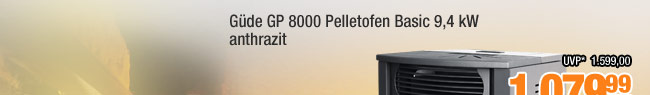 G&uuml;de GP 8000 Pelletofen Basic 9,4 kW anthrazit 