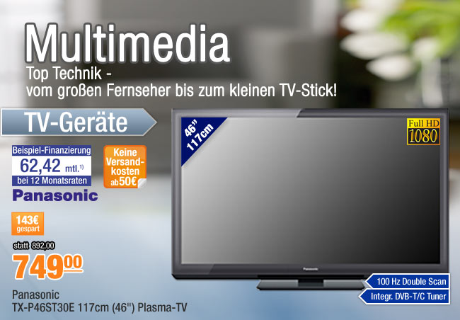 Panasonic TX-P46ST30E 117cm (46") Plasma-TV
