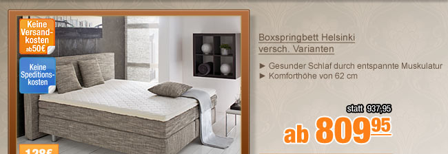 Boxspringbett Helsinki, versch. Varianten