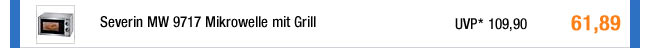  Severin MW 9717 Mikrowelle mit Grill 
