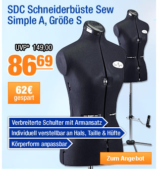 SDC Schneiderb&uuml;ste Sew Simple A, Gr&ouml;&szlig;e S 