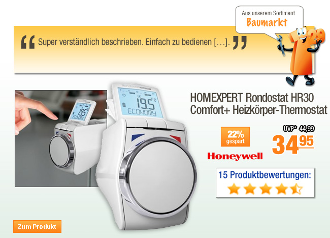 HOMEXPERT Rondostat
                                            HR30 Comfort+
                                            Heizkörper-Thermostat
