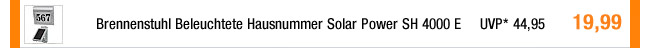 Brennenstuhl Beleuchtete
                                          Hausnummer Solar Power SH 4000
                                          E mit externem Solarpanel