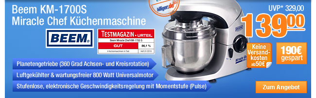 Beem KM-1700S Miracle Chef K&uuml;chenmaschine