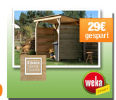 Weka Unterstellpl&auml;tze offen, klein - kesseldruckimpr&auml;gniert - 5 Jahre Hersteller-Garantie 