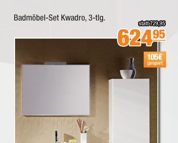 Badm&ouml;bel-Set Kwadro, 3-tlg.