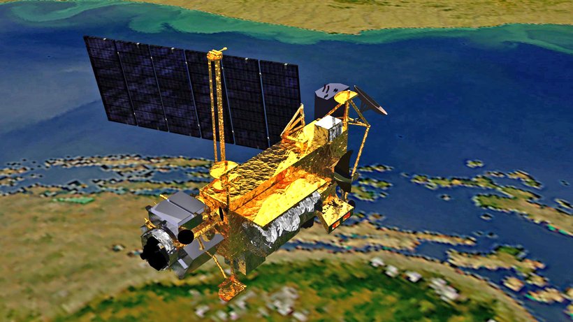 Sechs Tonnen schwerer Weltraumschrott: Der US-Satellit UARS, hier auf einem undatierten Foto der Nasa © Nasa/dpa