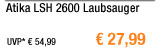 Atika LSH 2600 Laubsauger 