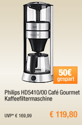  Philips
                                            Kaffeefiltermaschine Café
                                            gourmet HD5410/00 