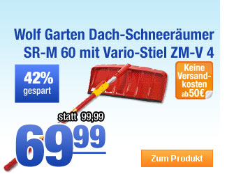 Wolf Garten Dach-Schneer&auml;umer SR-M 60 mit Vario-Stiel ZM-V 4