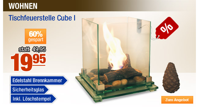 Tischfeuerstelle Cube I