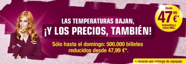 Active la visualización de imágenes y agregue nuestra dirección (newsletter@info.germanwings.com) a su libreta de direcciones.