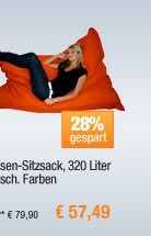 Riesen-Sitzsack, 320 Liter, versch. Farben