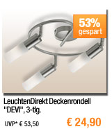 LeuchtenDirekt Deckenrondell "DEVI", 3-tlg.