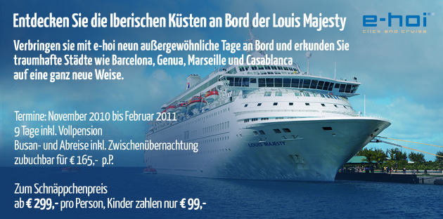 Entdecken Sie die iberischen Küsten an Bord der Louis Majesty - 9 Tage inkl. Vollpension zum Schnäppchenpreis ab 299 Euro