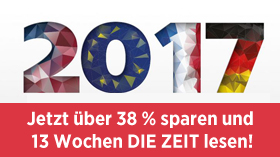 Über 38% sparen und 13 Wochen DIE ZEIT lesen!