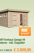 Wolff Finnhaus Garage 44 Moderna - inkl. Doppeltor 