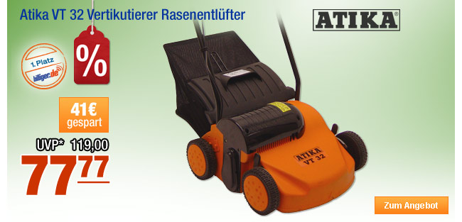Atika VT 32 Vertikutierer Rasenentl&uuml;fter 
