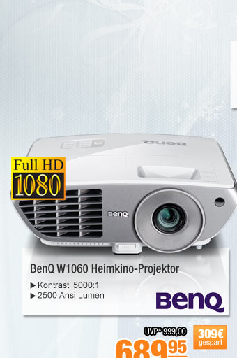 BenQ W1060 - Full HD
                                            Heimkino-Projektor 