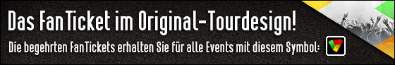 Das FanTicket im Original-Tourdesign