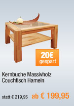 Kernbuche Massivholz Couchtisch Hameln 