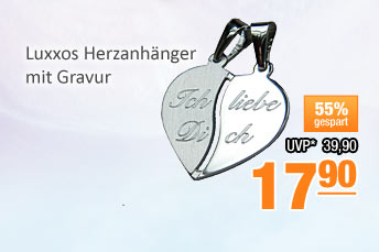 Luxxos Herzanh&auml;nger mit Gravur