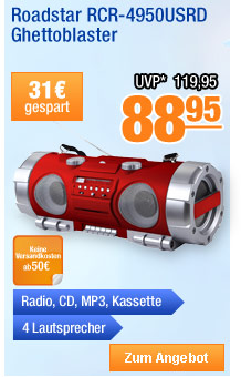Roadstar RCR-4950USRD Ghettoblaster 