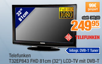 Telefunken T32EP843 FHD 81cm (32") LCD-TV mit DVB-T 