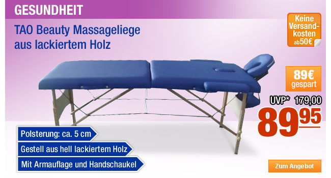 TAO Beauty Massageliege aus lackiertem Holz 