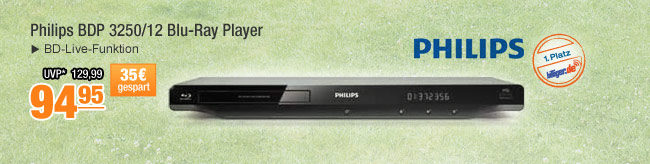 Philips BDP 3250/12
                                          Blu-Ray Player 