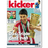 Titelseite des Fußball-Magazins "kicker" Titelseite des Fußball-Magazins "kicker"