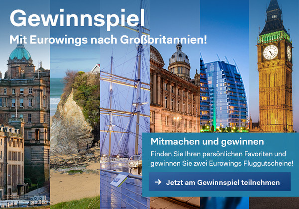 verschiedene UK-Destinationen kombiniert in einem Bild
