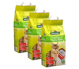 Dehner Natur Katzenklumpstreu, 3x10 Liter