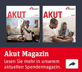 Lesen Sie in der aktuellen Ausgabe unseres Spendermagazins Akut.