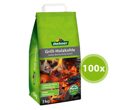Dehner Grill-Holzkohle, 100 x 3 kg