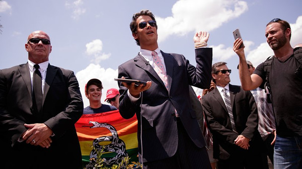 Milo Yiannopoulos, Posterboy der Alt-Right-Bewegung und Ziehsohn von Steve Bannon © Drew Angerer/Getty Images Milo Yiannopoulos, Posterboy der Alt-Right-Bewegung und Ziehsohn von Steve Bannon © Drew Angerer/Getty Images