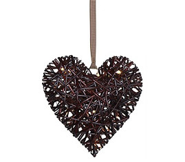 Best Season LED- Dekoherz Willow Heart, 33 x 35 cm