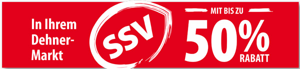 SSV - Bis zu 50 % Rabatt!