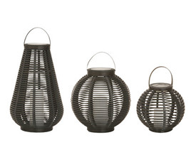 Dehner Solarleuchten Set Rattan 1