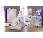 Kinderzimmer-Set Cloud, Farbe: wei&szlig; lackiert 