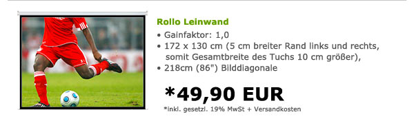 Rollo Leinwand 172 x 130