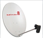 Zehnder 80cm Sat-Sch&uuml;ssel inklusive Quad-Universal-LNB
