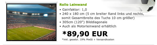 Rollo Leinwand 240 x 180